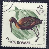 Rumania Romania 1965 Birds Aves Oiseaux Vegels - Glossy Ibis - Plegadis Falcinell Canc - Storchenvögel