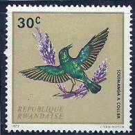 Rwanda 1972 Birds Aves Oiseaux Vegels - Collared Sunbird - Anthreptes Collaris MH - Colibrì