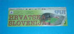 CROATIA : SLOVENIA - World Cup 1998. Qualifying Football Match* Ticket Billet Soccer Fussball Futbol Futebol Foot Calcio - Match Tickets