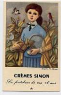 A.Immédiat Carte Parfumée Ancienne  CREMES SIMON - Profumeria Antica (fino Al 1960)