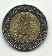 1996 - Italia 500 Lire ISTAT^ - 500 Liras