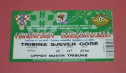 CROATIA : BELARUS - World Cup 2010. Qualifying Football Match * Ticket Billet Soccer Fussball Futbol Futebol Foot Calcio - Eintrittskarten