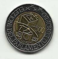 1999 - Italia 500 Lire Parlamento Europeo^ - 500 Liras