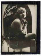 CHROMO EROTIQUE FEMMES ARTISTE PIN UP Cigarettes MELIA  : " GACIER " - Melia