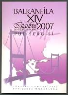 2007 TURKEY BALKANFILA XIV STAMP EXHIBITION SPECIAL FOLDER - Neufs