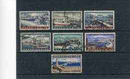 1958-Greece- "Harbours" Airpost Issue- Complete Set Used - Gebraucht