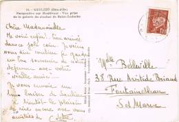 1451. Postal SAULIEU (Cote D'Or) 1943. Vue Ur Montivent - Brieven En Documenten