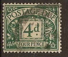 GB POSTAGE DUE 1924 4d SG D15 U YA14 - Strafportzegels