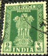 India 1950 Asokan Capital Service 9p - Used - Official Stamps