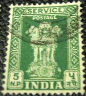 India 1958 Asokan Capital Service 5np - Used - Official Stamps