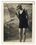 CHROMO EROTIQUE FEMMES PIN UP Cigarettes MELIA : " Femme Bord De Mer  " Epuisette - Melia