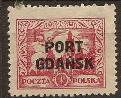 DANZIG (POLISH) 1925 15g SG R16a HM YC191 - Port Gdansk