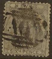 NEVIS 1862 6d Grey-lilac SG 7 U YE128 - St.Cristopher-Nevis & Anguilla (...-1980)