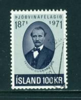ICELAND - 1971 Patriotic Society 100k Used (stock Scan) - Used Stamps