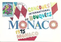 MONACO - Concours International De Bouquets  - Timbre Et Tampon Jour D'émission - Cartoline Maximum