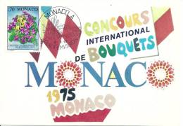 MONACO - Concours International De Bouquets  - Timbre Et Tampon Jour D'émission - Maximumkarten (MC)