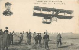 Delcampe - GRANDE SEMAINE D'AVIATION METROT SUR BIPLAN VOISIN - Aviateurs