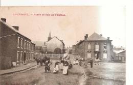 Delcampe - 59 Louvroil - Place Et Rue De L´Eglise - Louvroil