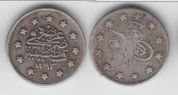 TURQUIE - TURKEY **** 1 KURUSH AH1293-27 (1901) ABDUL HAMID II - ARGENT - SILVER **** EN ACHAT IMMEDIAT !!! - Turchia