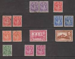 St Lucia 1938 & 1949 KGVI Definitives - Selection Of A Numbers (14) Mint & Used - St.Lucia (...-1978)