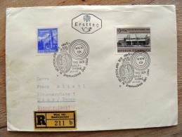 Cover Sent In Austria Osterreich Registered Wien Ersttag Special Cancel Tag Der Briefmarke 1963 - Cartas & Documentos