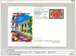 Luxemburg 1959 - Luxembourg 1959 - Michel 539 Auf Sonderkarte Mit SSt "Tag Der UNO" - 24.10.1959 - Briefe U. Dokumente