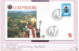 Luxemburg - Luxembourg - Michel 1124 Auf Sonderumschlag Papstbesuch 1985 - Lettres & Documents
