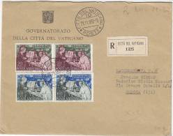 PGL BE101 - VATICANO SASSONE N°171/72 RACC. 23/11/1953 ( Registered Shipment Only ) - Cartas & Documentos