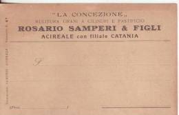 96*-Acireale-Catania-Sicilia-Pubblicitaria Samperi-Mulitura Grani A Cilindro E Pastificio-1920. - Acireale
