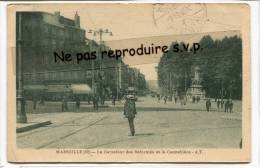 - 69 - Marseille - Le Carrefour Des Réformés  Et La Cannebiére, Belle Animation,peu Courante, écrite, Bon état, Scans. - Canebière, Stadscentrum