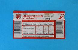 FC DINAMO Bucharest V HAJDUK - 2010. UEFA EUROPA LEAGUE Qualif. Football Match Ticket Soccer Billet Bucuresti Romania - Match Tickets