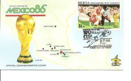 Coupe Du Monde Au Mexique -1986 ( FDC De Béquia à Voir) - 1986 – Mexico