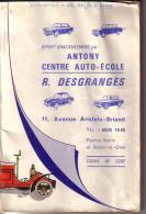 Livre CODES De La Route ROUSSEAU Sables Les D'Olonne - ANTONY CENTRE AUTO ECOLE DESGRANGES - Permis Seine Seine Et Oise - Auto