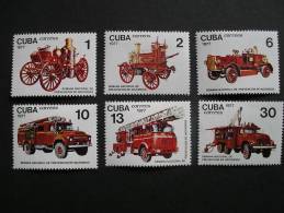 CUBA Fire Trucks 1977 Sc#2144-9 MNH - Trucks
