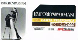 TELECOM ITALIA - OMAGGIO PRIVATE - CAT. C.&C. 3387 - EMPORIO ARMANI: COPPIA CON SGABELLO         2.000 - USATA - Private - Tribute