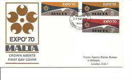 Osaka-1970 ( FDC De Malte à Voir) - 1970 – Osaka (Japón)