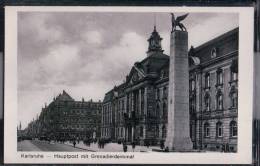 Karlsruhe - Hauptpost Mit Grenadierdenkmal - Karlsruhe