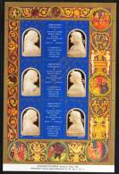 HUNGARY-1991.Commemorative Sheet - Bibliotheca Corviniana / Narrow Gold Overpinted Summit Meeting MNH! - Feuillets Souvenir