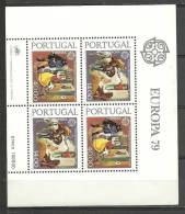 PORTUGAL- EUROPA 79   (  REFERENCIA Archivo Hojitas Monaco ) - Fogli Completi