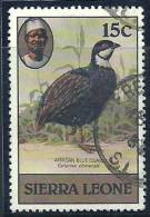 Sierra Leone 1980 Birds Aves Oiseaux Vegels - Blue Quail - Coturnix Adansoni Canc - Grey Partridge