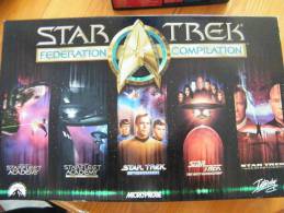 Star Trek Federation Compilation 5 Cd De Jeux Interactifs 1994 Microprose Ed.française - PC-Games