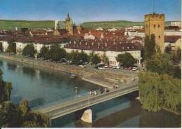 Heilbronn Brücke Auto PKW Wohnhäuser Siedlung Götzenturm Turm 70er - Heilbronn