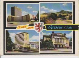 Giessen Lahn MB Theater Hochhaus Bibliothek Behördenhaus Wappen 60er - Giessen