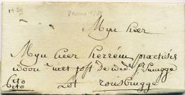 590/20 - Lettre Précurseur 1777  VEURNE Vers ROUSBRUGGHE - Manuscrit Cito Cito - 1714-1794 (Austrian Netherlands)