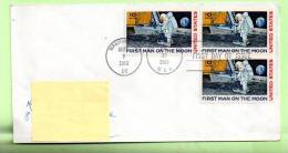 FDC -  UNITED STATES N° A 73  NEIL ARMSTRONG 1° HOMME SUR LA LUNE - Covers & Documents