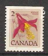 Canada  1977 -86  Difinitives: Flowers, Red Columbine  (o) Recess + Photo - Timbres Seuls