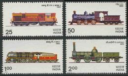 India Indien 1976 Mi 673 /6 YT 477 /0 SG 806 /9 ** Locomotives: WDM 2 + 1963, F/1, 1895 + WP./1, 1963 + GIP No. 1, 1853 - Ungebraucht