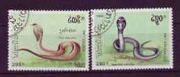 Laos YV 1058/9 O 1992 Naja - Serpents