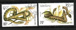 Laos YV 1134/5 O 1992 Serpents - Snakes