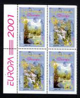 GEORGIE 2001, EUROPA, NATURE, 2 Paires Issues Du Feuillet Servant à La Confection Des Carnets, Neuf. R1059p - 2001